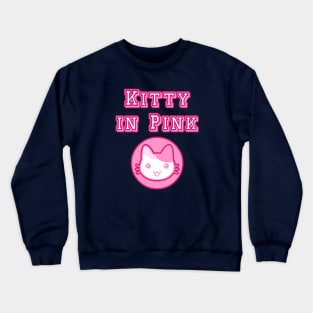 Kitty in Pink Crewneck Sweatshirt